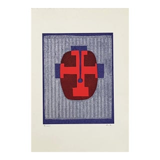Ronald King Hand-Signed Screenprint Frere 1967 For Sale