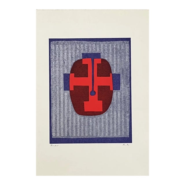 Ronald King Hand-Signed Screenprint Frere 1967 For Sale