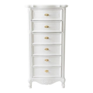 Vintage French Provincial White Lingerie Chest by Lexington Furniture For Sale