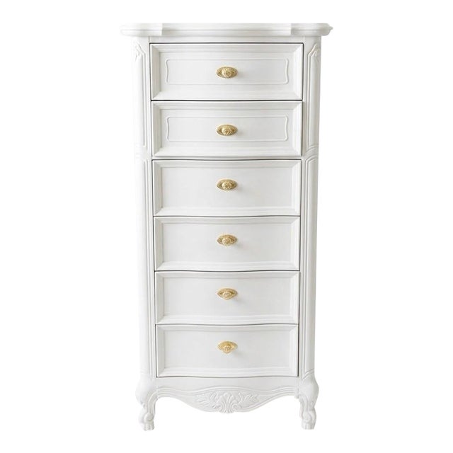 Vintage French Provincial White Lingerie Chest by Lexington Furniture For Sale