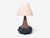1979 Mid-Century Modern Hanne Stentøj, Large Brutalist Table Lamp, Blue Stoneware For Sale - Image 4 of 12