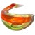 Vintage Cenedese Murano Yellow Orange Uranium Uv Reactive Gold Flecks Italian Art Glass Bird Sculpture For Sale - Image 9 of 10