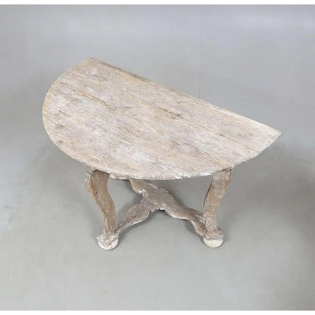 Swedish Baroque Oak Console Table For Sale - Image 9 of 17