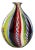Vintage Multi Color Signed Fabiano Zanchi Murano Glass Vase For Sale