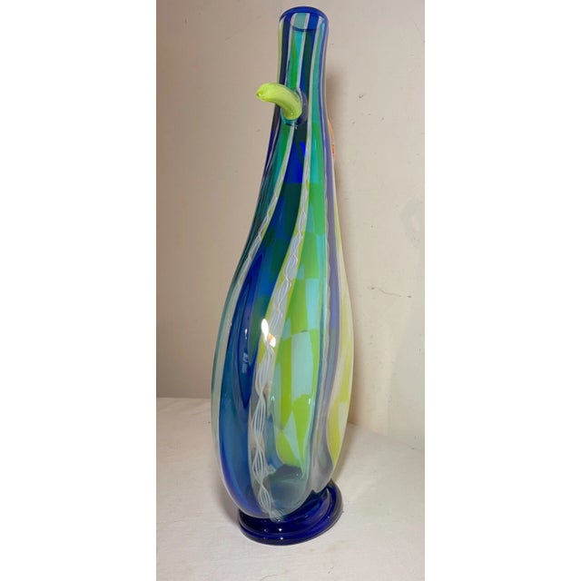Huge Hand Blown Harry Stuart RPM Studio Centerpiece Vase Art Glass Sculpture For Sale - Image 9 of 14