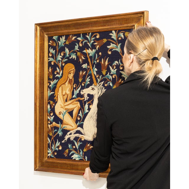 1960s France Taupe Tapestry Wall Hanging For Sale - Image 9 of 11