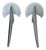 Model Alien Wall Sconces in Polished Cast Aluminum and Glass Shades by Joan Auge for Taller Uno, Set of 2 For Sale