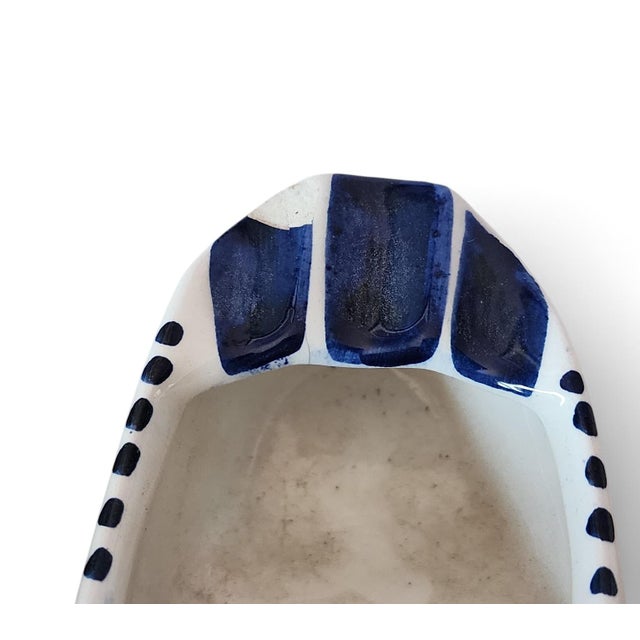 Blue Misc Collection of 5 Vintage Blue & White Delft Pottery Shoe Ashtrays For Sale - Image 8 of 9