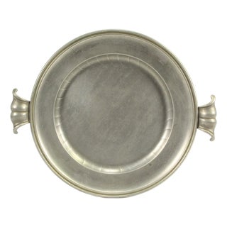 1900's Pewter Jugendstil Plate With Handles / Serving Dish GSK Fein Zinn For Sale