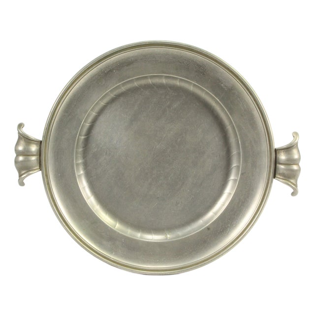 1900's Pewter Jugendstil Plate With Handles / Serving Dish GSK Fein Zinn For Sale