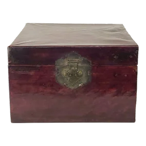 Chinese Pig Skin Lacquered Box, Circa 1880