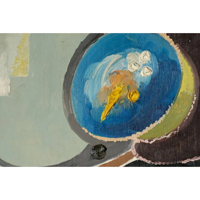 1960s Large 1960 Abstract Oil Painting in the Manner of Georges Braque For Sale - Image 5 of 7