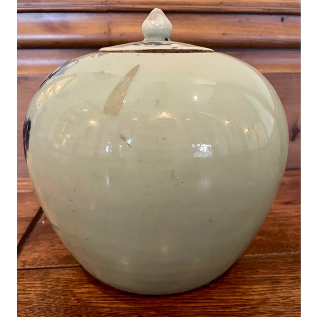 Antique Chinese Blue & White Covered Ginger Jar / Porcelain Pot – Late Qing or Republic Period For Sale - Image 4 of 7
