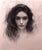 This charcoal portrait captures the serene expression of a young girl, her wavy hair softly framing her face. The delicate...