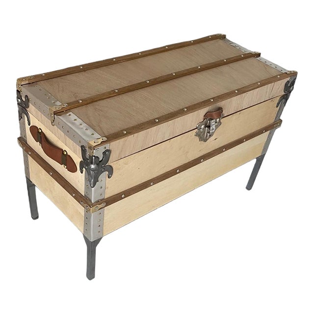 Custom Hand Crafted Steamer Trunk For Sale