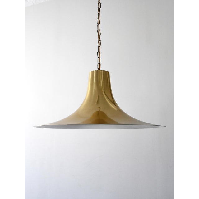Metal Vintage Scandinavian Brass Pendant, 1960s For Sale - Image 7 of 7