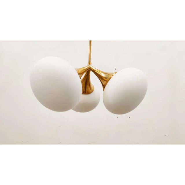 Sputnik Pendant in Brass with Three Suspensions For Sale - Image 6 of 17