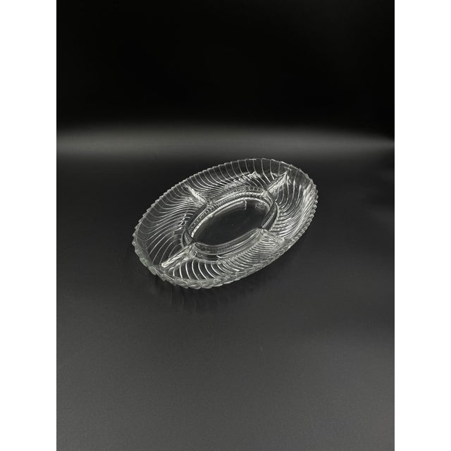 Glass Vintage Glass Divided Platter, 1975 For Sale - Image 7 of 7