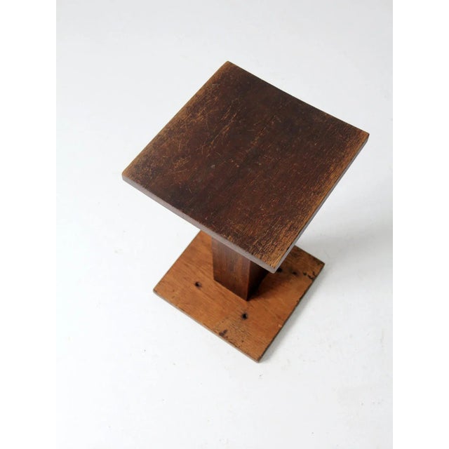 Antique Mission Style Plant Stand End Table For Sale - Image 6 of 10