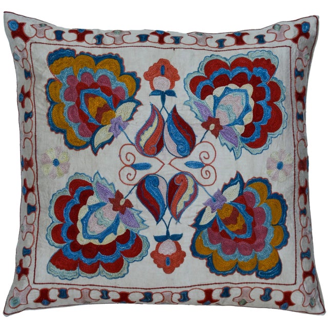 Late 20th Century Handwoven Silk Pillow For Sale - Image 4 of 4