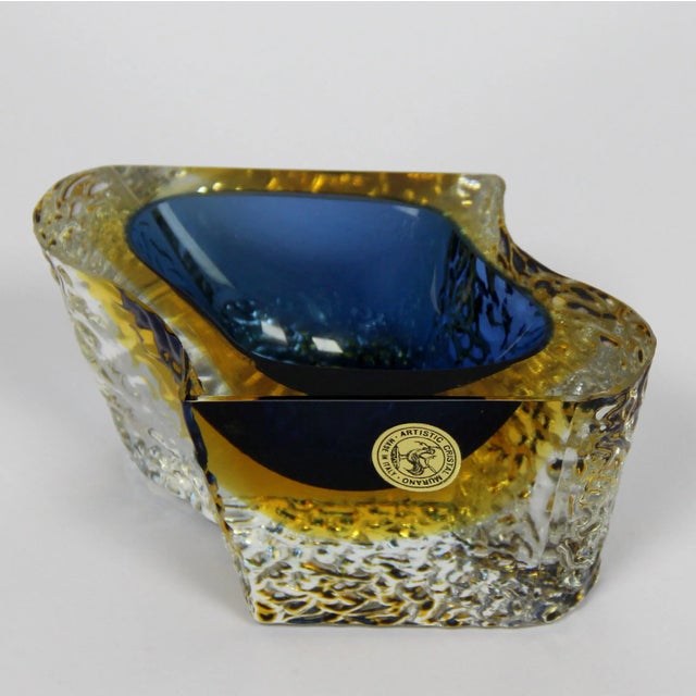 Murano Glass Crystal Centerpiece by Alessandro Mandruzzato, 1970s, in Flawless conditions. Designed 1970 to 1979 I have...