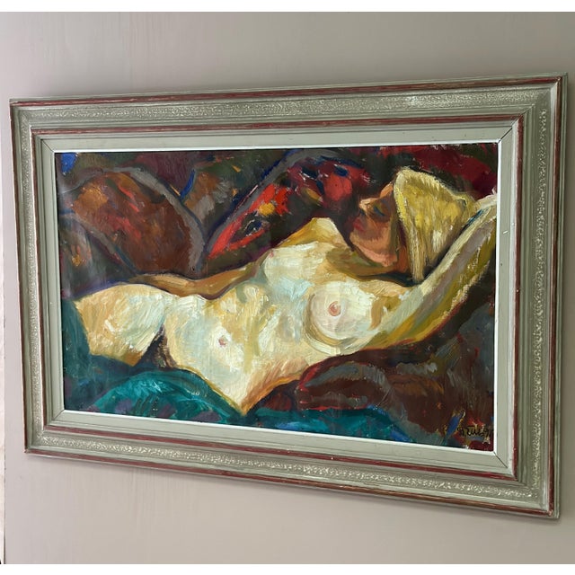 Bengt Ellis, Nude Model, 1960s, Oil on Canvas, Framed For Sale - Image 8 of 17