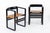 Mid Century Modern Black Lacquer and Brown Leather Arm Chairs 1970s For Sale - Image 15 of 15