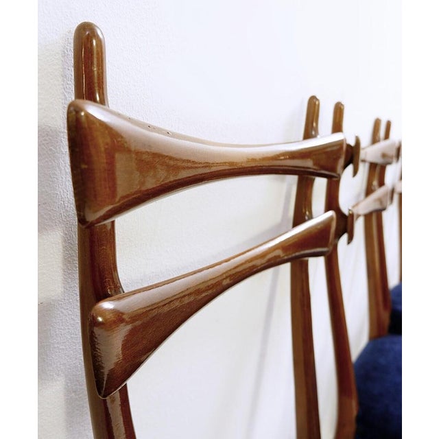 Mid-Century Modern Italian Dining Chairs, Set of 6 For Sale - Image 5 of 8