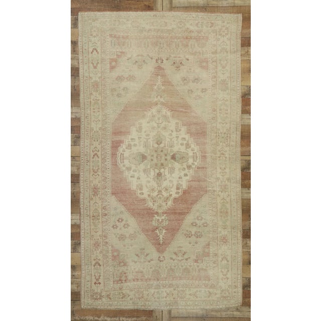 Vintage Turkish Oushak Gallery Rug - 05'07 X 10'02 For Sale - Image 9 of 10