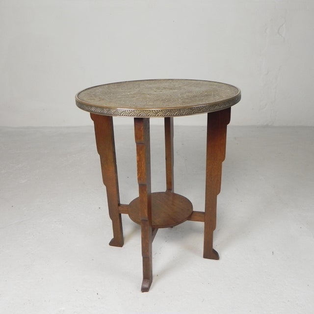 Vintage Art Deco Coffee Table with Brass Top, 1930s For Sale - Image 12 of 18