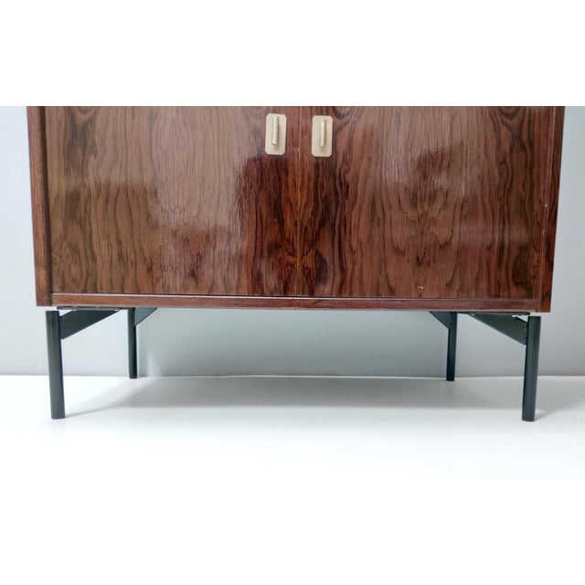 Vintage Walnut Secretaire with Bookshelf by Claudio Salocchi for Luigi Sormani, 1950s For Sale - Image 13 of 14