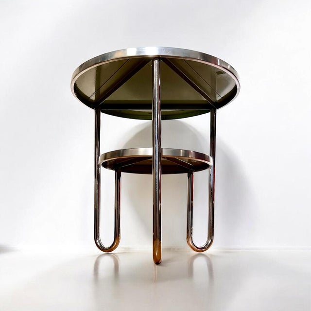 Metal Small Bauhaus Tubular Steel Side Table from Mauser Werke, Mod. RC5 Germany, 1939 For Sale - Image 7 of 12
