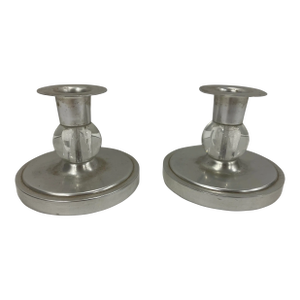 Pair of 1920s Art Deco Period Candle Sticks