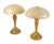 French Art Deco Frosted Glass and Brass Table Lamps, 1970s, Set of 2 For Sale - Image 4 of 14