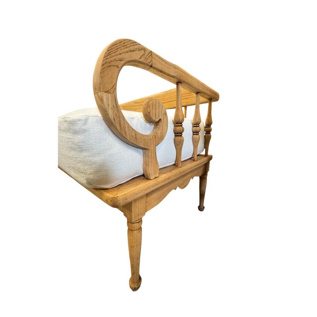 This Fabulous vintage settee has that European rustic charm! The oak is has that “pale” look that we all covet! It has a...