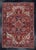Red & Navy Blue Oriental Handwoven Vintage Rug 7'10" x 10'11" For Sale - Image 9 of 9