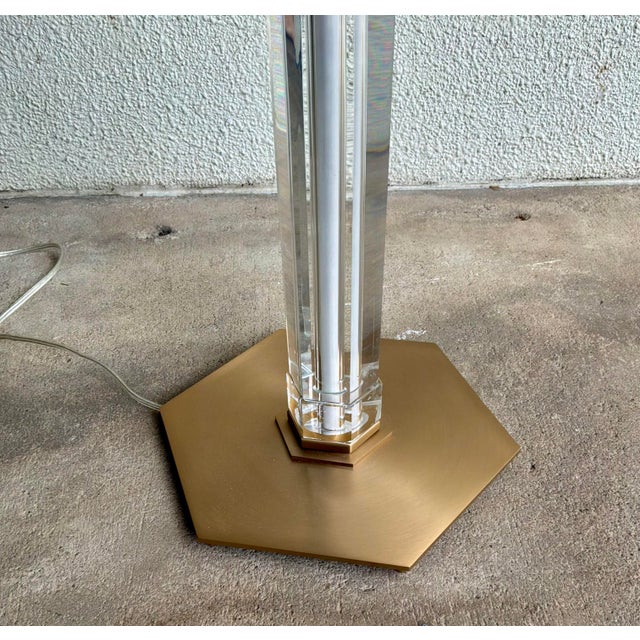 Revelation Modern Quartz Shimmer Floor Lamp For Sale - Image 4 of 5