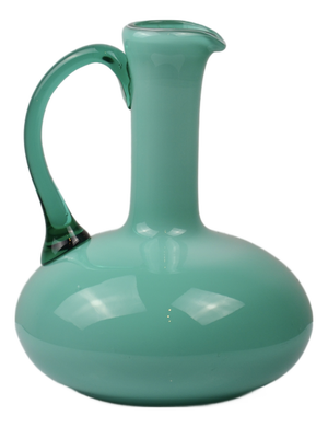Mid-Century Green Opaline Glass Carafe, 1960s