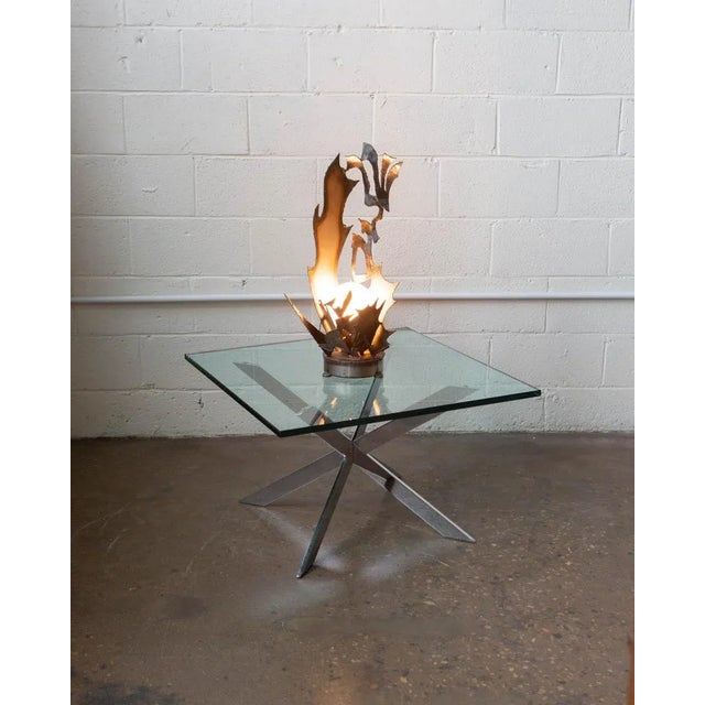 1970s Artist Made Brutalist Steel Table Lamp For Sale - Image 11 of 12