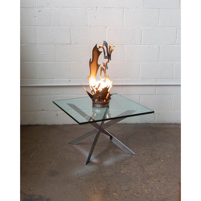 1970s Brutalist Steel Table Lamp For Sale - Image 11 of 12