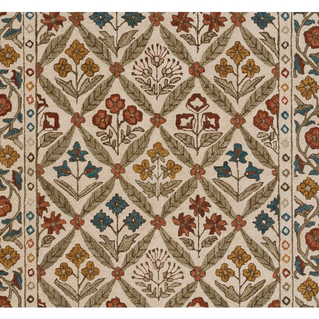 Textile Momeni Cotswold Floral Blue Hand Tufted Area Rug 3'6" X 5'6" For Sale - Image 7 of 8