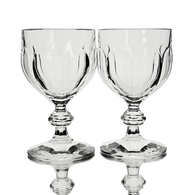 Villeroy & Boch Villeroy & Boch Bernadotte Crystal Goblets, Pair 6" For Sale - Image 4 of 9