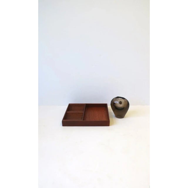 Moser Style Organic Smokey Art Glass Vase, Czech For Sale - Image 9 of 12