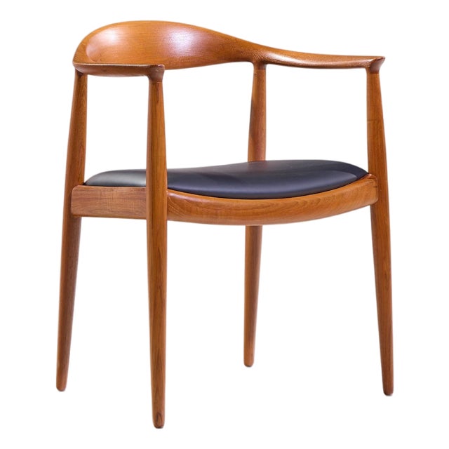 Hans Wegner for Johannes Hansen Mid Century Danish Teak the Chair For Sale