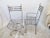 Vintage French Polished Steel Dining Chairs - Set 6 For Sale - Image 4 of 5