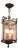 Art Deco Brass and Star Etched Glass Pendant Lantern, 1920 For Sale