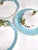 Ceramic Exquisite Three-Piece Bone China Serving Set With Covered Dome Turquoise Border & Peony Motif For Sale - Image 7 of 13