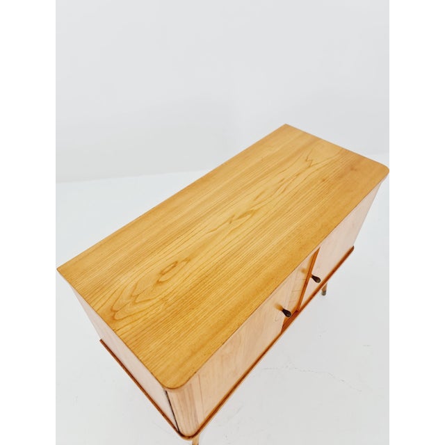 Mid-Century Modern German Ash and Beech Sideboard, 1950s For Sale - Image 9 of 14