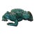 Late 20th Century Vintage French Carved and Painted Terracotta Frog Sculpture For Sale