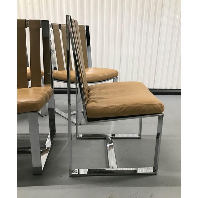 Flat Bar Chrome and Leather Milo Baughman Dining Chairs ... (640 x 640 Pixel)